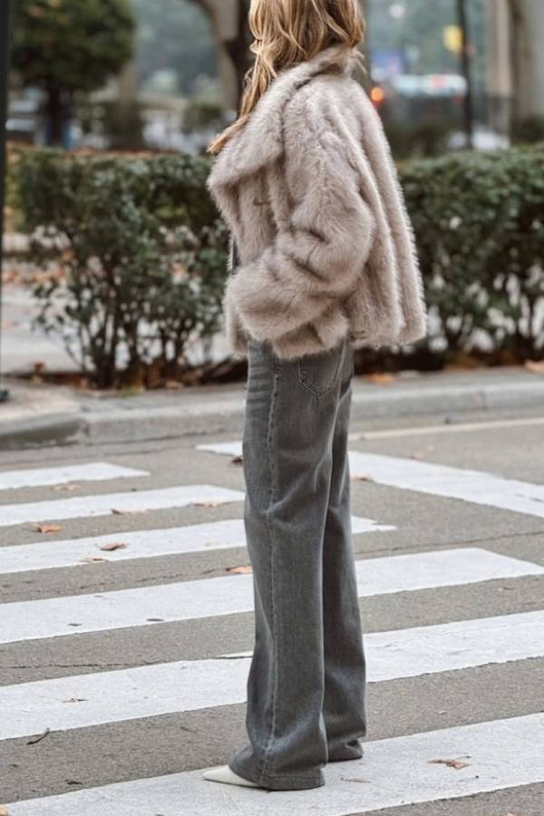 Jacket short fashionable fox fur coat