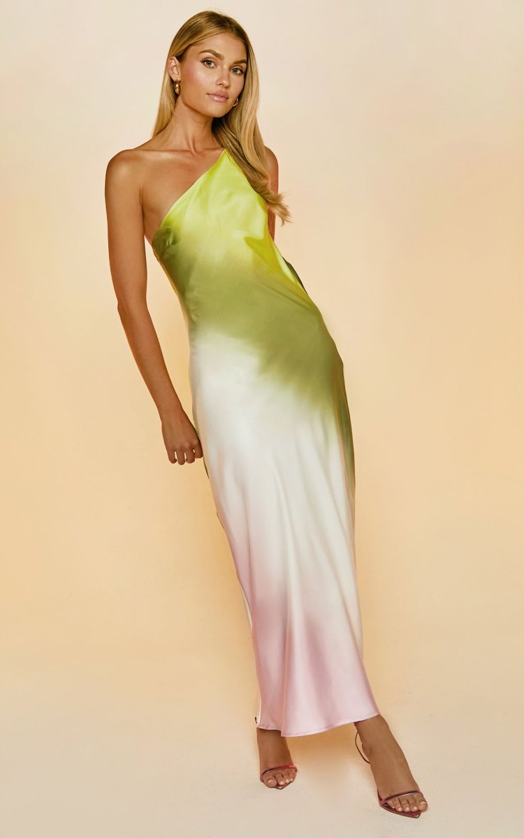 Diane One Shoulder Tie Dye Maxi Dress