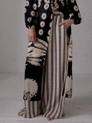 Unique Ethnic Print Oversized Cardigan Top