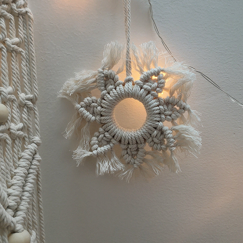 Cotton Star Wall Hanging: Chic Home Accent