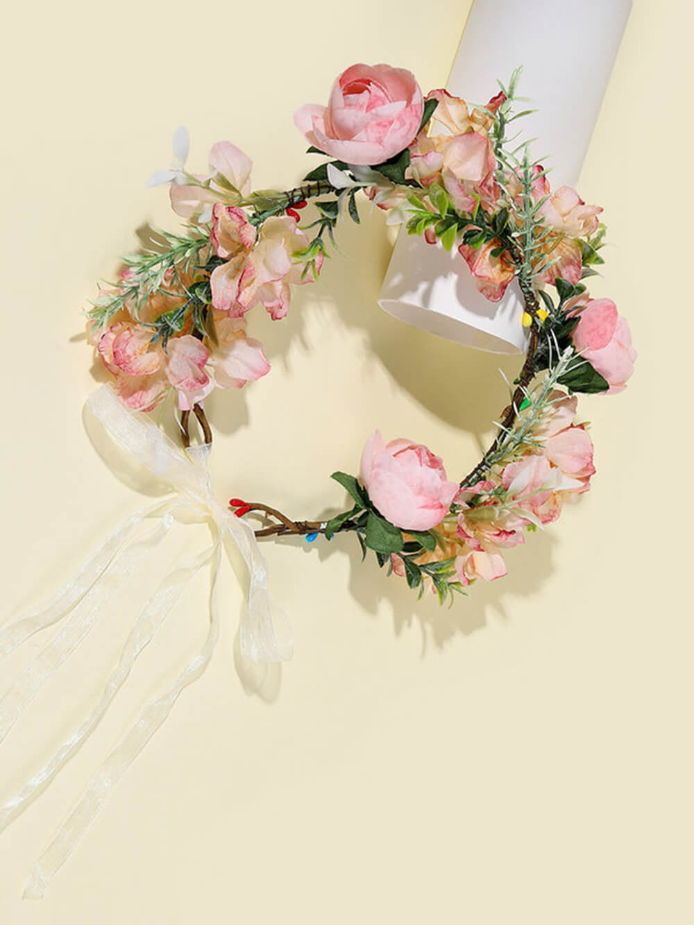 Blushing Rose Flower Crown