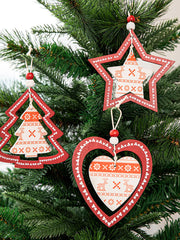 Christmas Tree Window Colorful Hanging Decorations