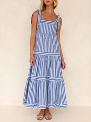 Catalina - Striped Summer Midi Dress