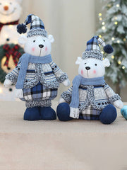 Christmas Fabric Sea Blue Bear Doll Decoration