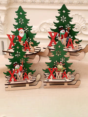 Christmas Tree Sleigh DIY Puzzle Pieces