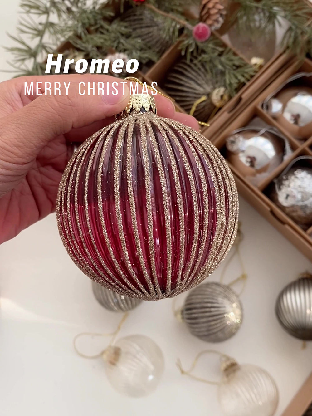 Christmas Glass Ball Christmas Tree Decoration Set