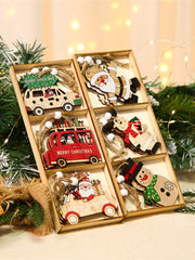 9Pcs Christmas Tree Decoration Gift Box With Small Ornaments