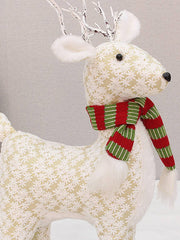 Christmas Snowflake Fabric Four-Legged Elk Ornament