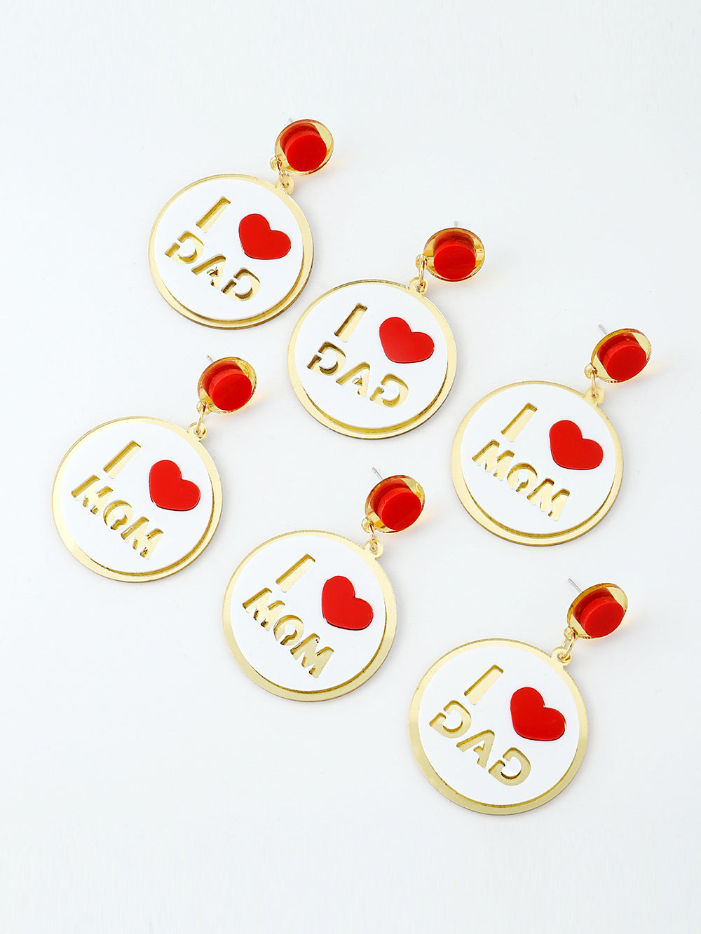 Mother's Day - Fashion Simple Acrylic Splicing Love Earrings