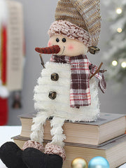 Christmas Fabric Snowman Cross-Legged Retro Doll Ornaments