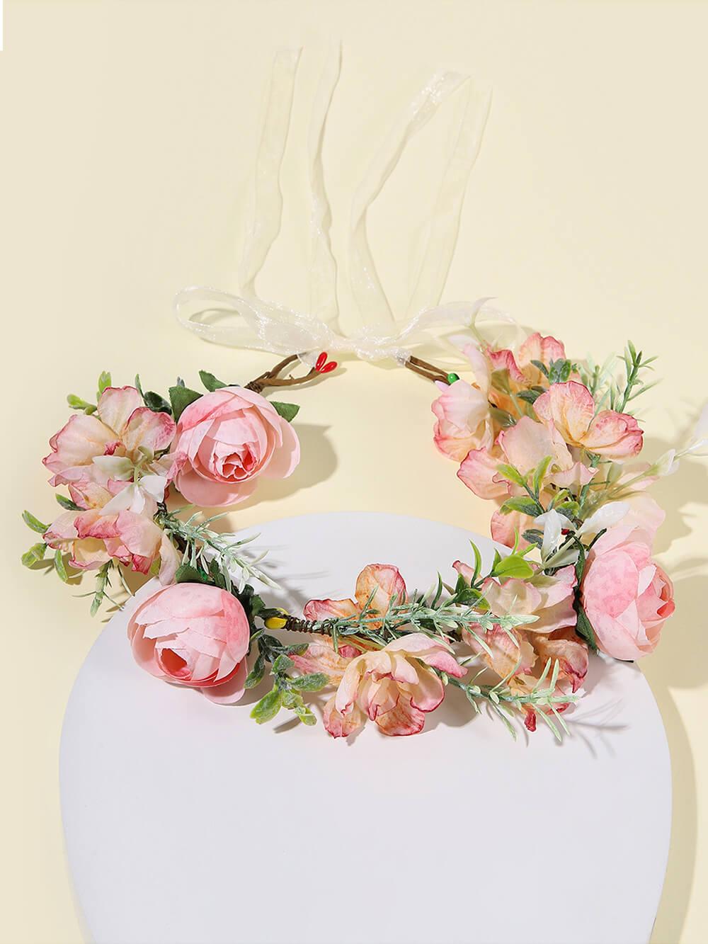 Blushing Rose Flower Crown