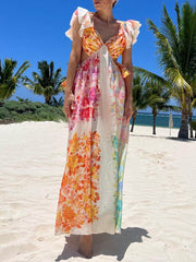 Isla Bloom - Floral Frill Maxi Dress