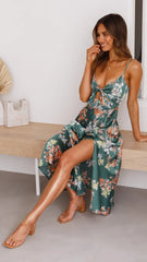 Sweet Print Halter Dress