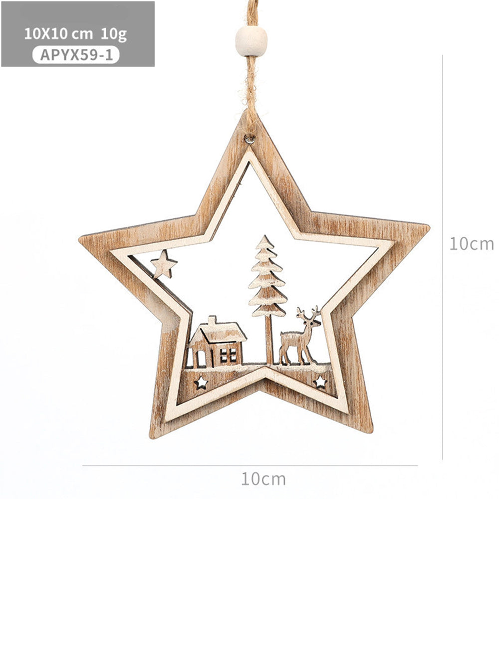 Christmas Tree Window Elk Colorful Hanging Ornaments