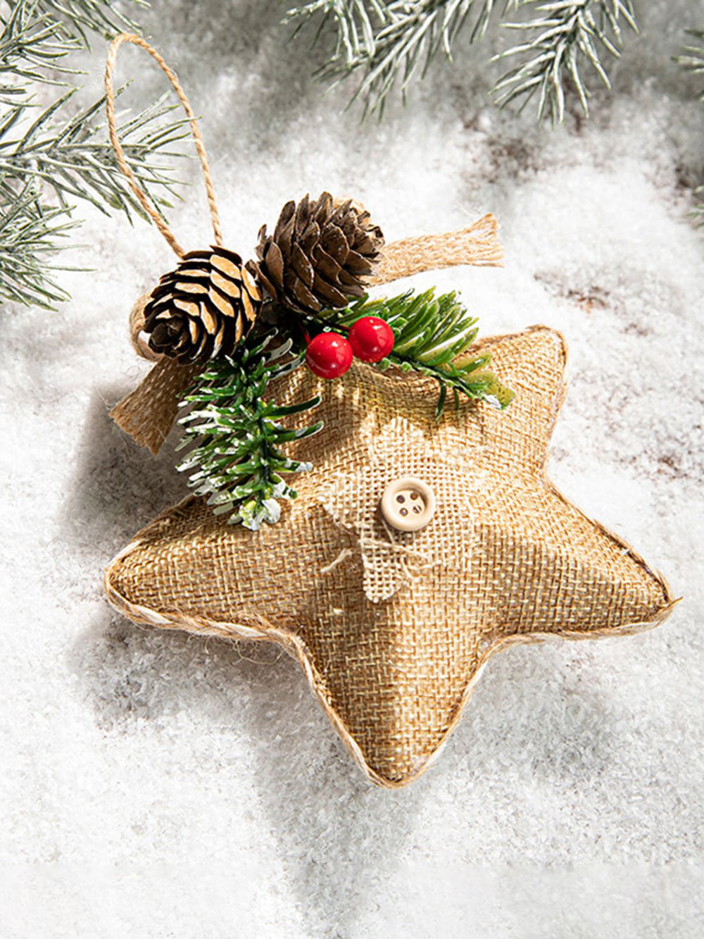 Christmas Tree Five-Pointed Star Pinecone Decoration Pendant