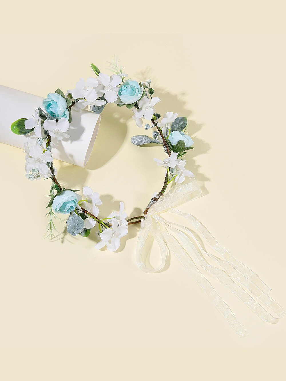 Azure Rose Blossom Flower Crown