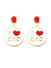 Mother's Day - Fashion Simple Acrylic Splicing Love Earrings