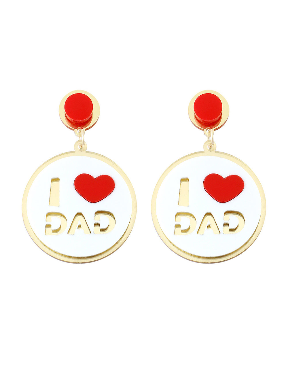 Mother's Day - Fashion Simple Acrylic Splicing Love Earrings