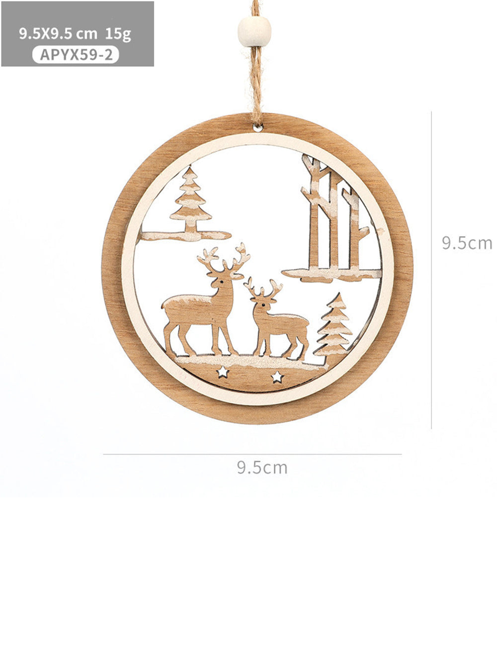 Christmas Tree Window Elk Colorful Hanging Ornaments