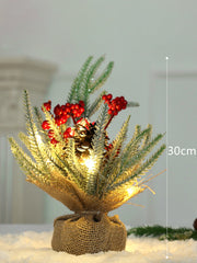 Christmas Tabletop Glowing Fallen Cedar Cone Window Decorations