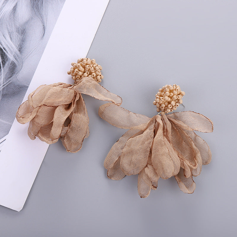 Vacation-Inspired Petal Earrings Chic Personalized