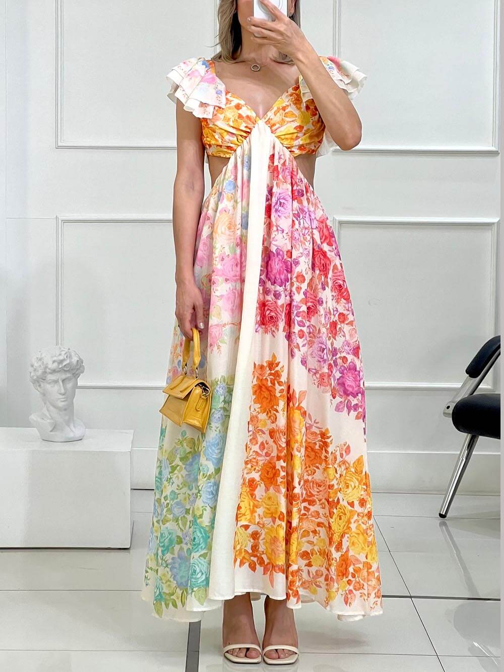 Isla Bloom - Floral Frill Maxi Dress