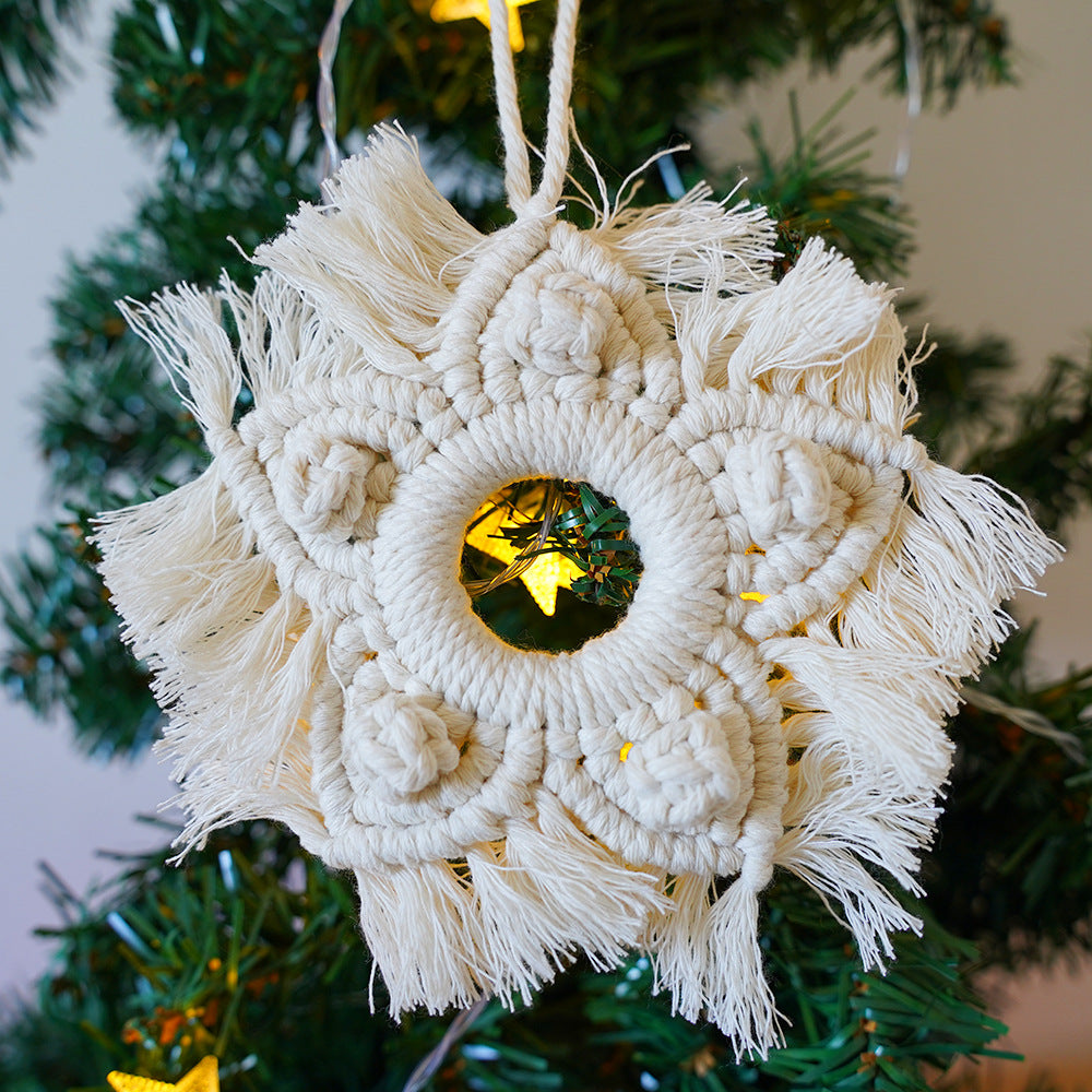 Cotton Star Wall Hanging: Chic Home Accent