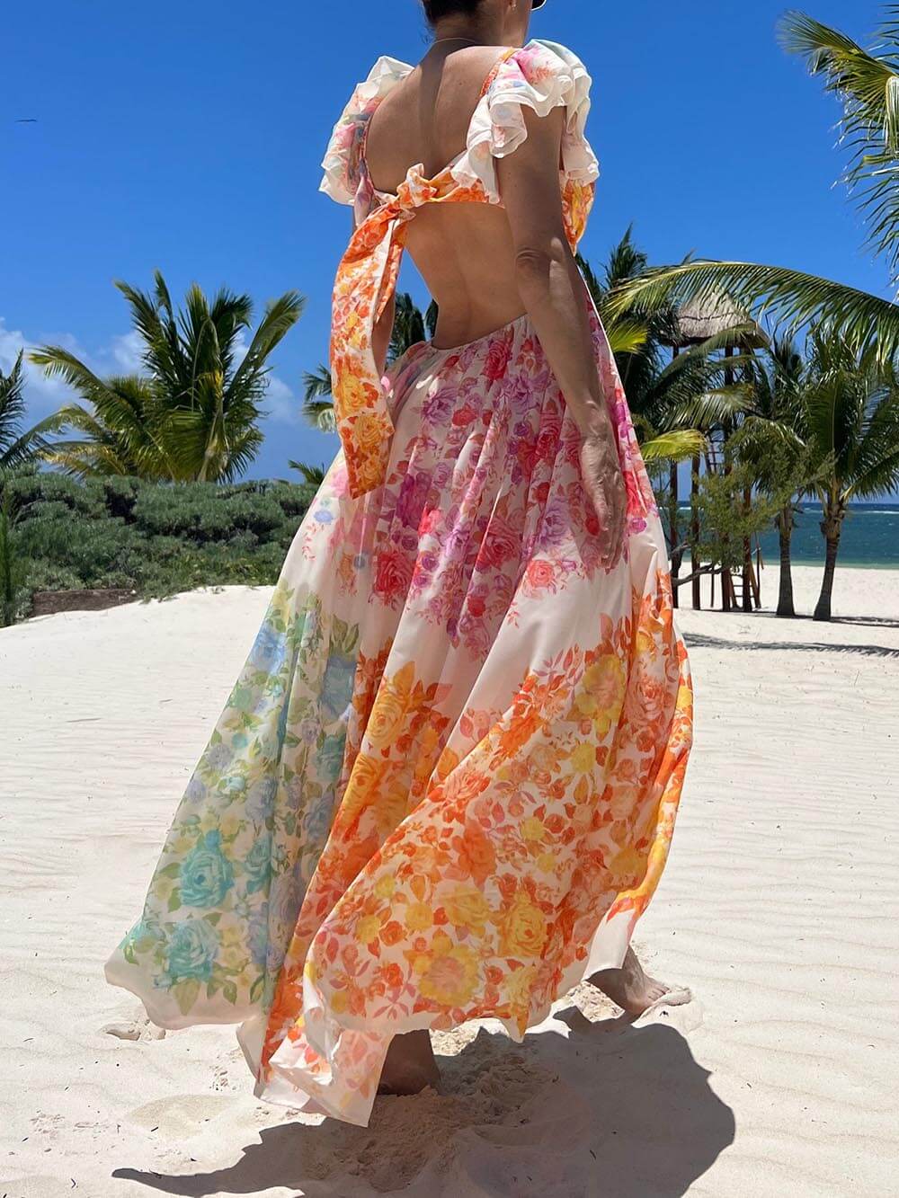 Isla Bloom - Floral Frill Maxi Dress