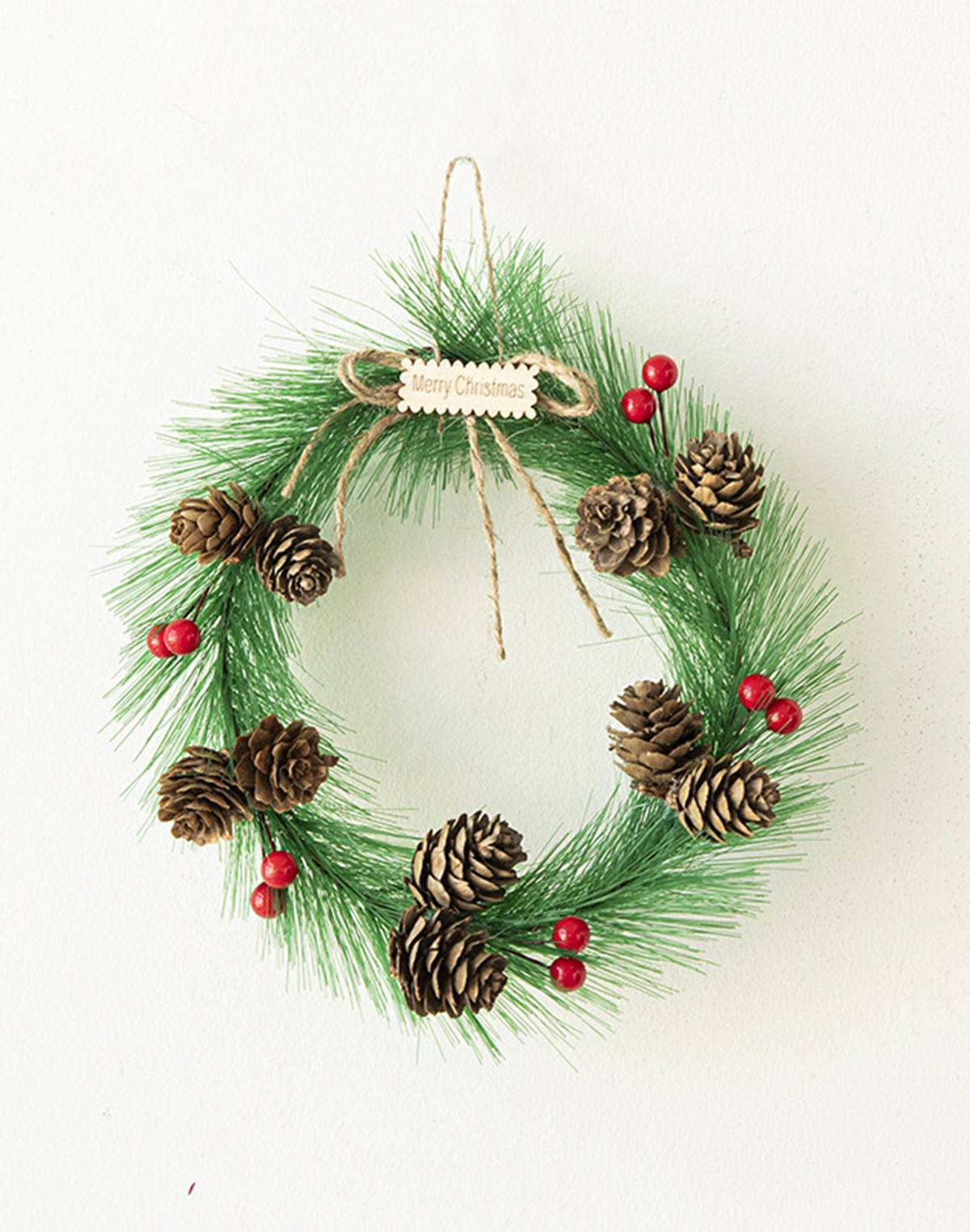 Christmas Door Hanging Pinecone Vine Wreath Decoration