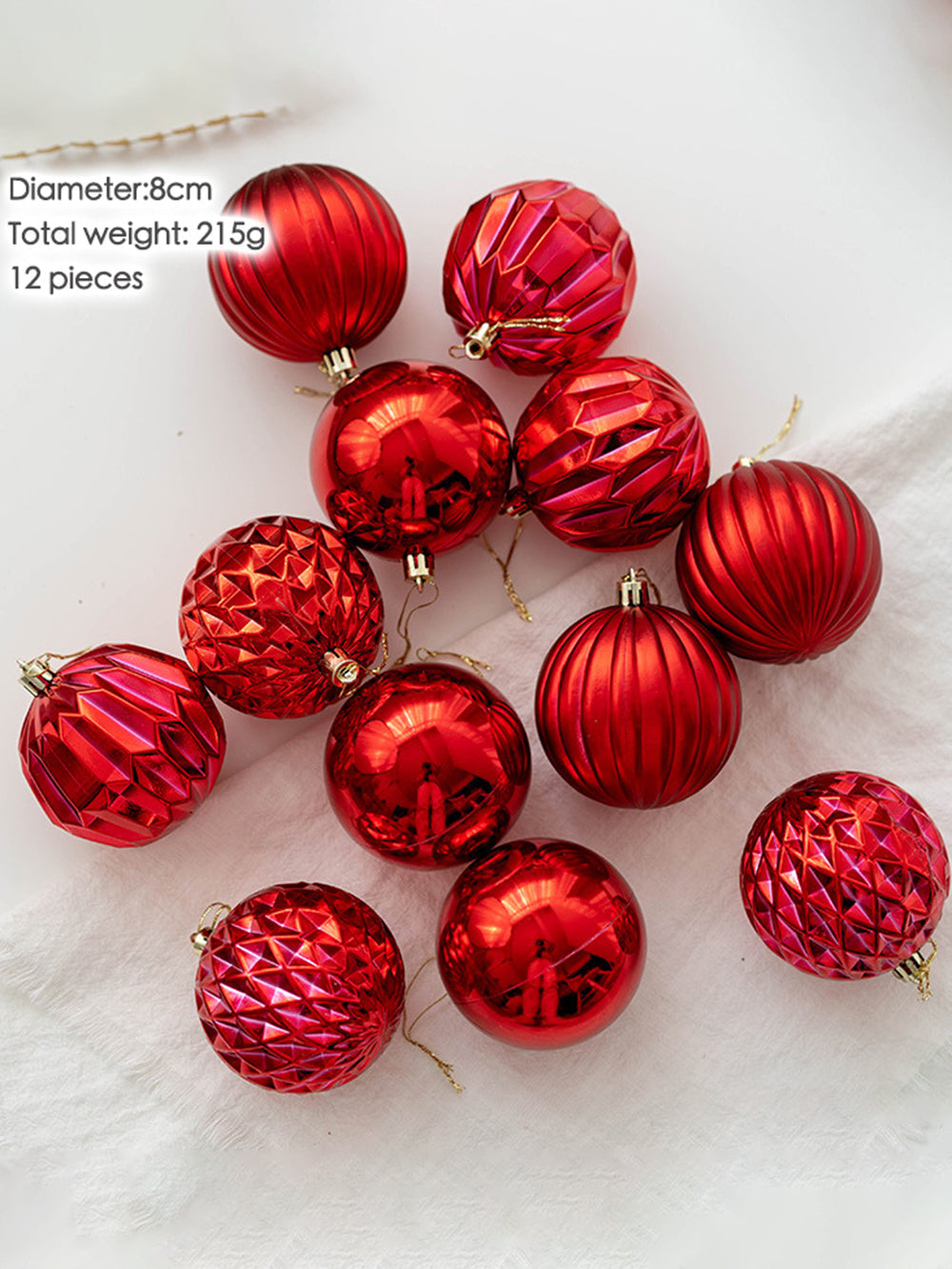 12Pcs Christmas Ball Window Christmas Tree Pendant