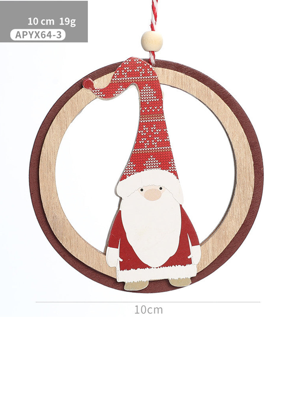 Santa Claus Snowman Wooden Colorful Ornament