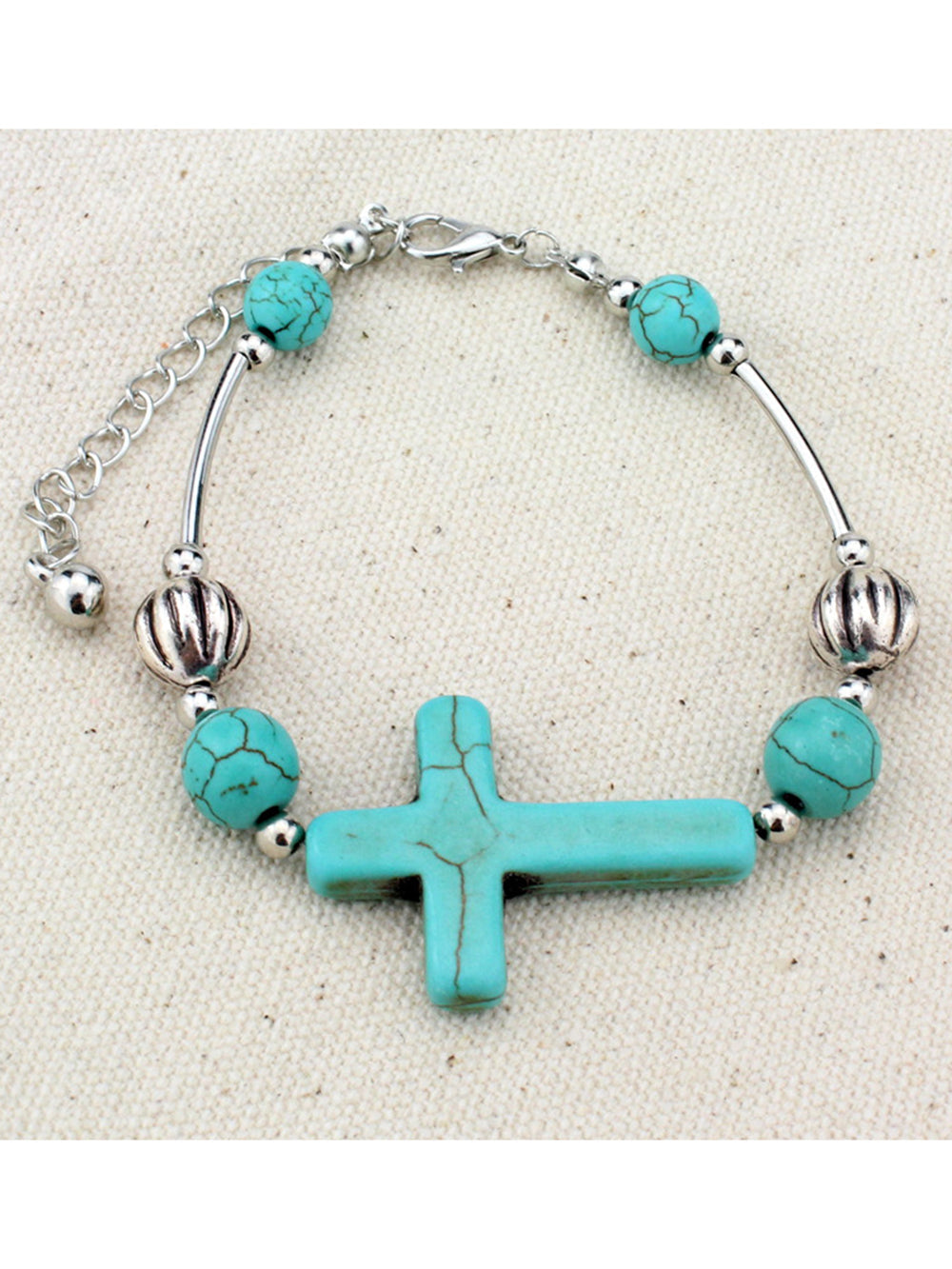 Turquoise Fashion Elephant Cross Bracelet