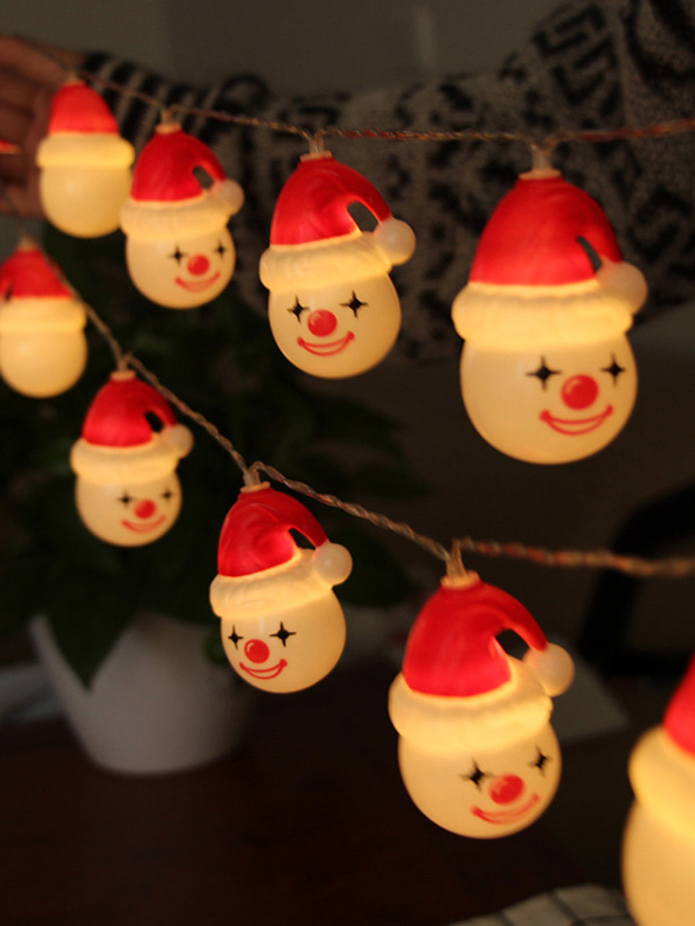 Led Christmas Snowman String Lights