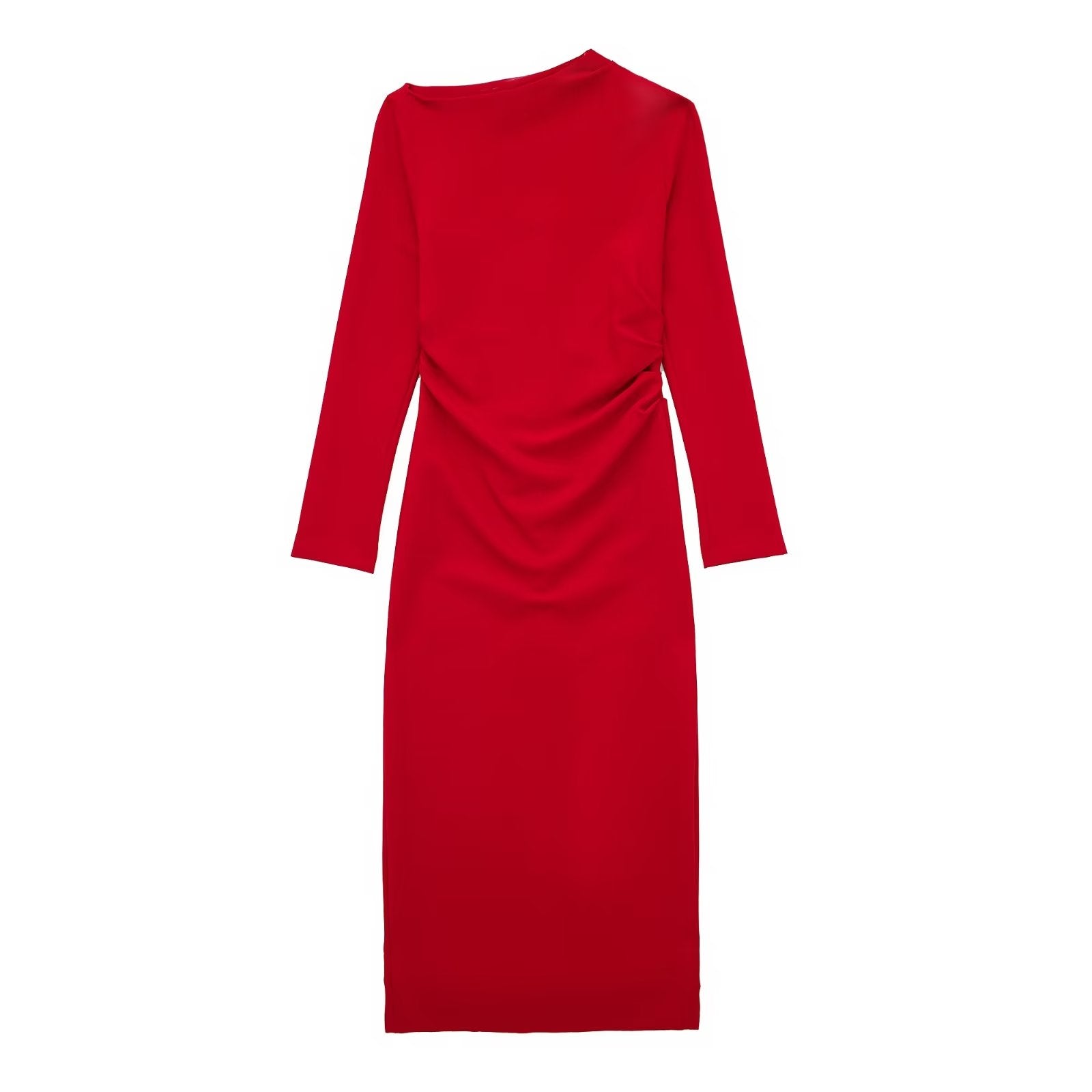 Classic Red Dress Lady Sheath Dress Women