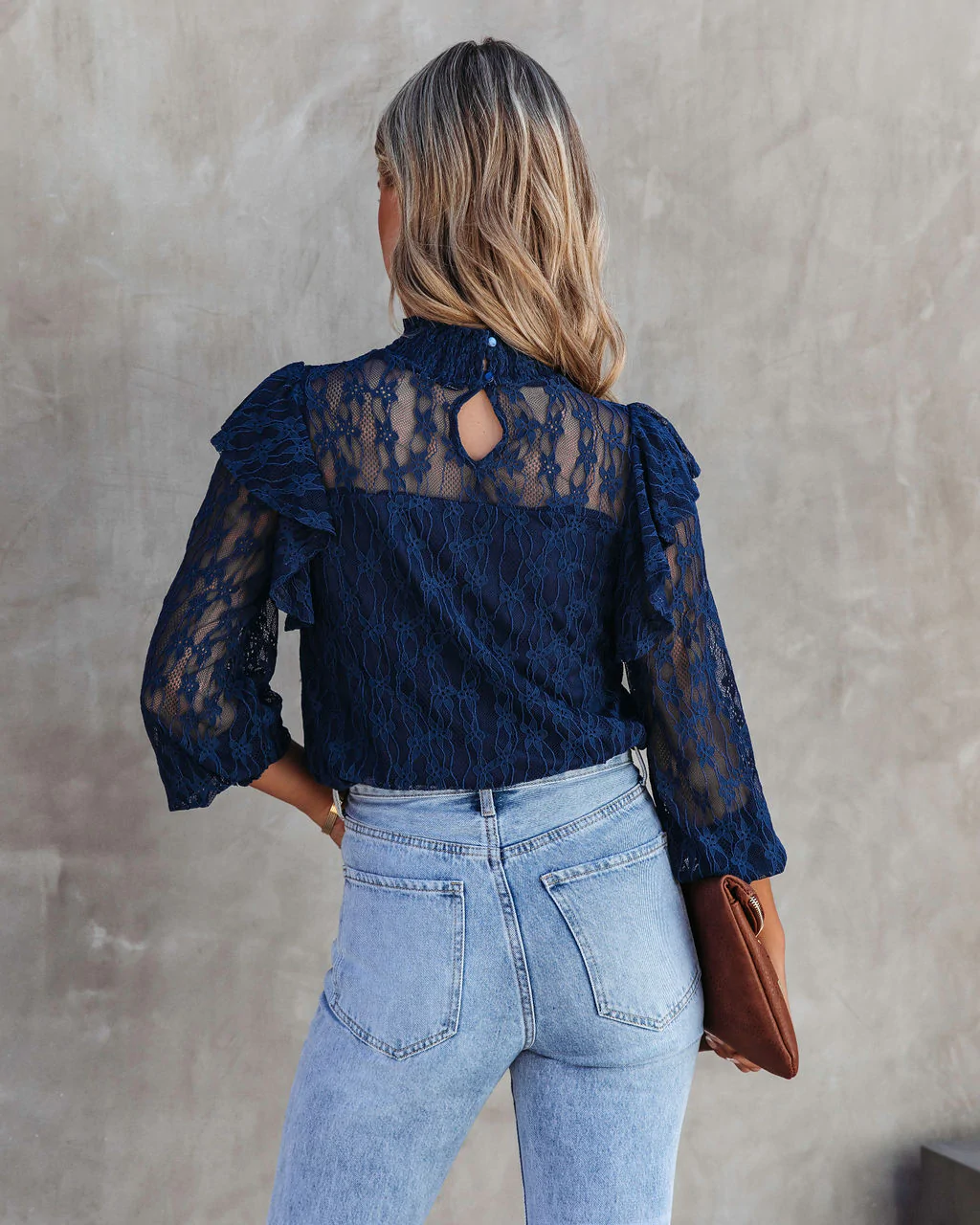 Women  Summer Vacation New   Gouhua Hollow Lace Lotus Long Sleeve Blouses