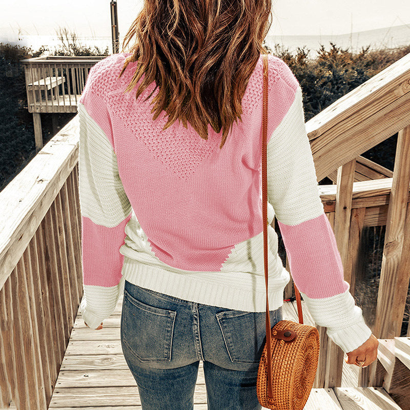 Knitted Top Women Autumn Winter Clothing Round Neck Bottoming Shirt Pullover Sweater