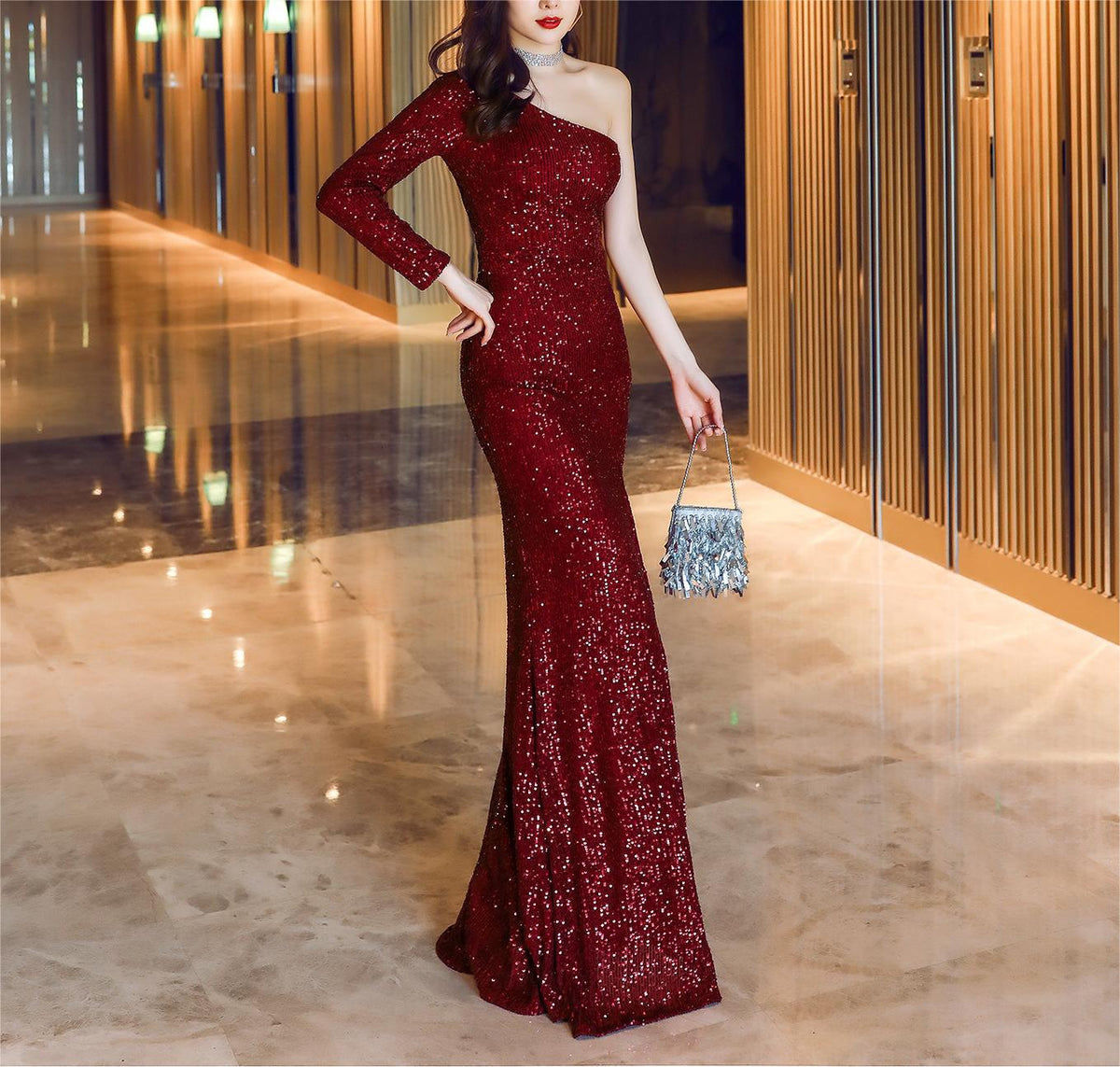 Women’s Fairy Dream Socialite Gathering Party Evening Dress – Long Slimming Toast Dress for Bride – Formal Gown