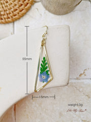 Geometric Handmade Earrings Resin Plant Earrings DIY Trinkets Temperament