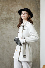 Element Trench Coat Women Long Commuting Elegant All Matching British Spring Autumn Coat Women