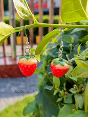 Cute Strawberry Drop Earrings