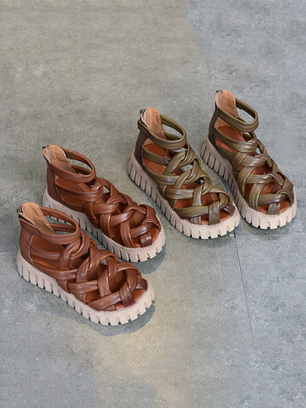 Casual Hollow Gladiator Shoes Platform Sandals