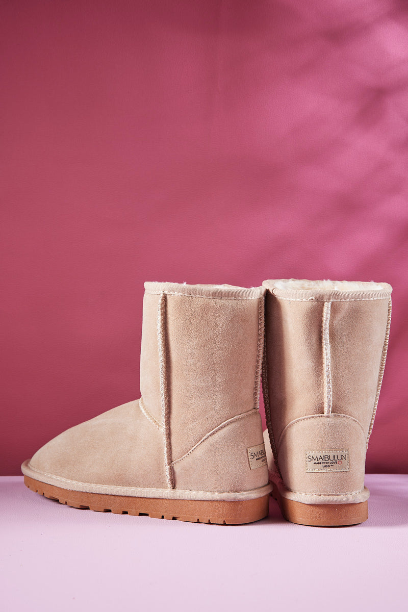 Smaibulun Ugg | Lovett Wool Blend Suede Shearling Boots - Sand