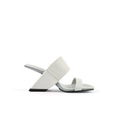 JADY ROSE | THE JUICY TOPIC LEATHER HEEL SANDAL - IVORY