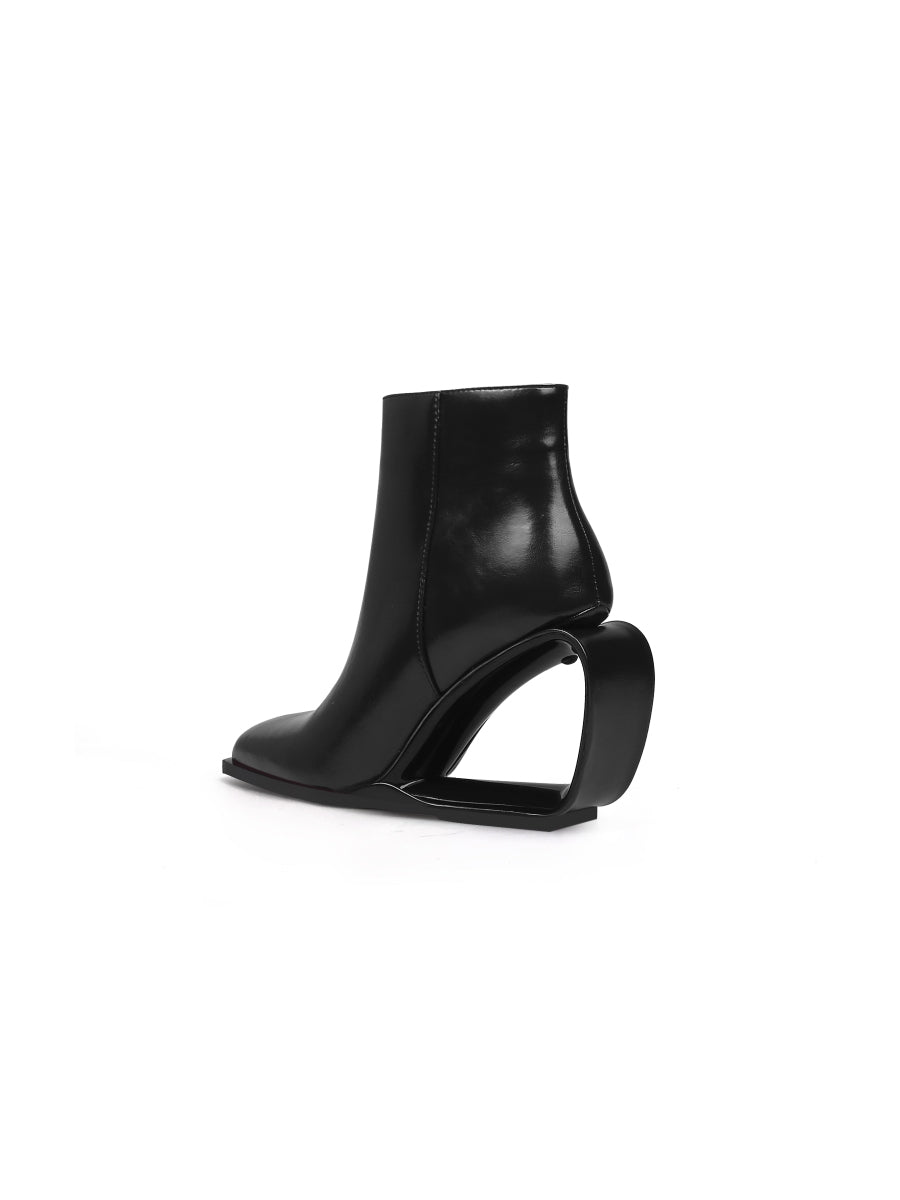 JadyRose | FIREPLACE Wedge-Heel Back Leather Ankle Boot