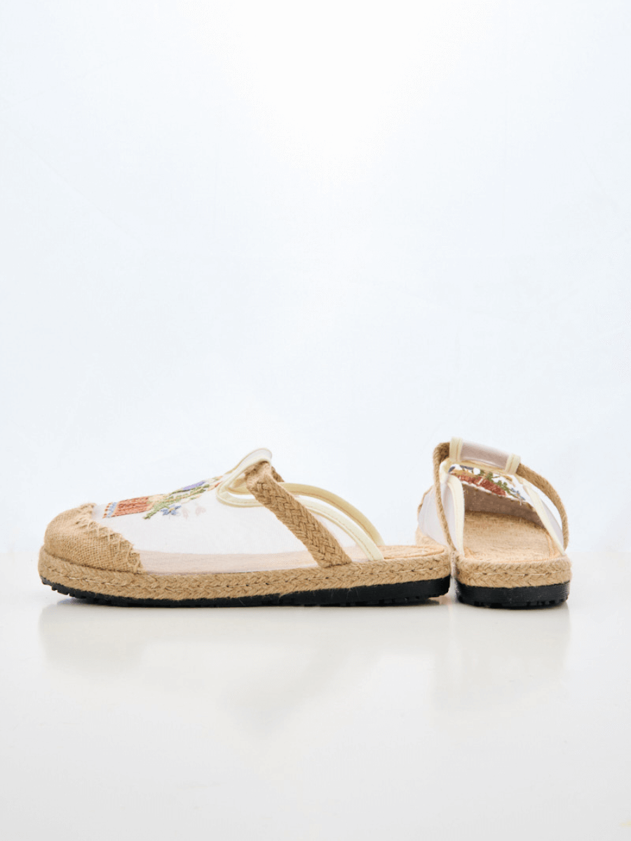 Cactus Rose | Garden Gala Embroidered Mesh Mules