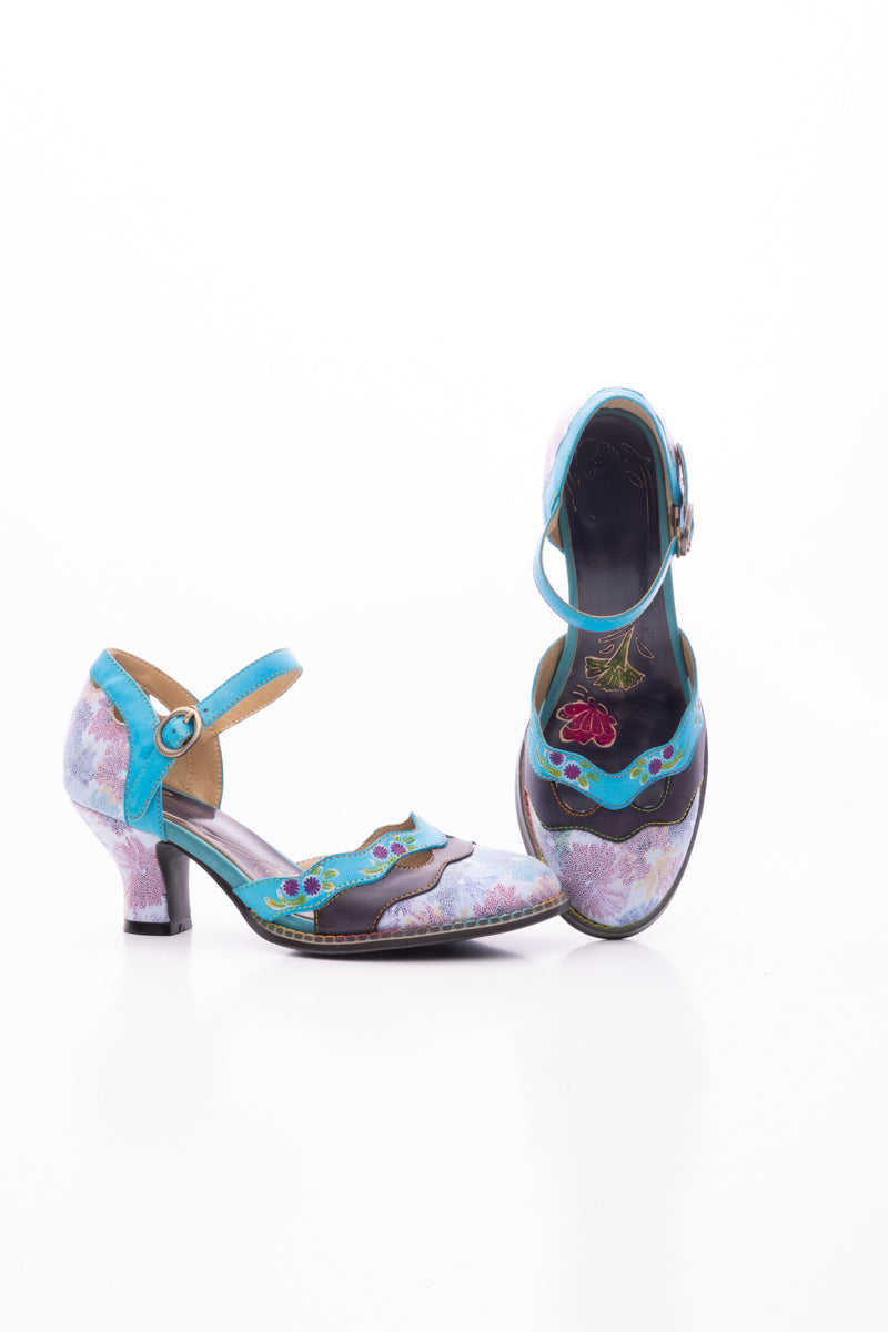 SOFFIA | NAYA FLORAL LEATHER PUMP