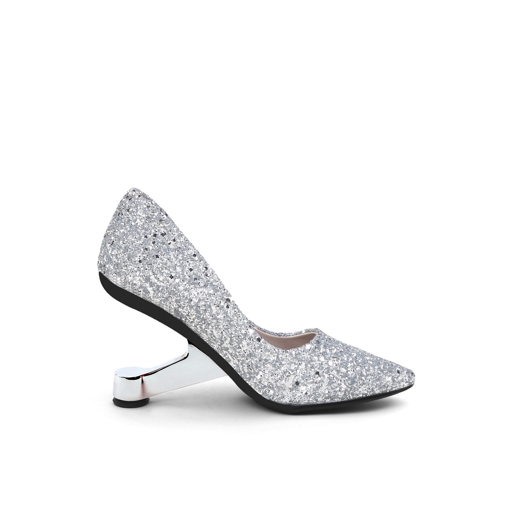 Jady Rose | Cinderella Story Rhinestone Glitter Stilettos - Silver