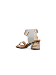 JadyRose | Gold Party Heel Leather Sandal