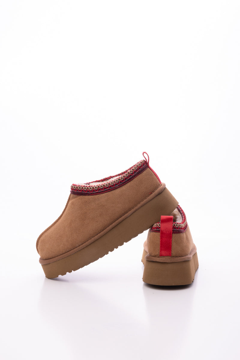 Smaibulun Ugg | Tazzy Mini Platform Low Ankle Slippers - Chestnut