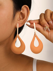 Geometric Hollow Drop Earrings